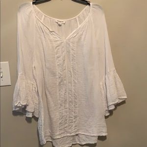 Off white bell-sleeved top